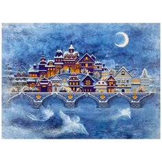 Алмазная мозаика "Ночной город", 40х55 см ФРЕЯ