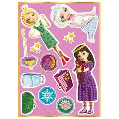 Алмазная мозаика "Наклейки. Василиса, Соня и Аленка", 14х19.5 см ФРЕЯ