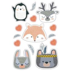 Алмазная мозаика "Наклейки. Животные. Сканди", 14х19.5 см ФРЕЯ