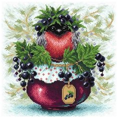 Алмазная мозаика "Певчая смородинка", 38x38 см Brilliart