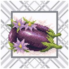 Алмазная мозаика "Яркий баклажан", 20x20 см Brilliart