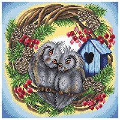 Алмазная мозаика "Совиная преданность", 38x38 см Brilliart