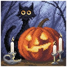 Алмазная мозаика "Веселый Хеллоуин", 20x20 см Brilliart