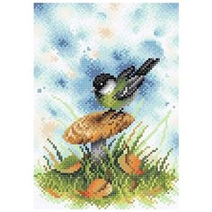 Алмазная мозаика "На грибной опушке", 19x27 см Brilliart