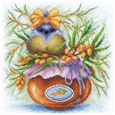 Алмазная мозаика "Солнечная облепиха", 38x38 см Brilliart