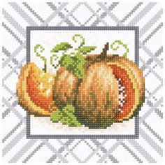 Алмазная мозаика "Румяная тыква", 20x20 см Brilliart