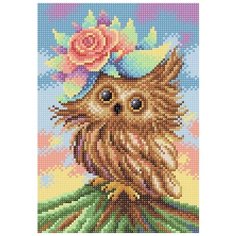 Алмазная мозаика "Очаровательная совушка", 19x27 см Brilliart