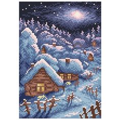 Алмазная мозаика "Зимний пейзаж", 19x27 см Brilliart