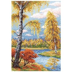 Алмазная мозаика "Осенний пейзаж", 19x27 см Brilliart