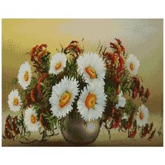 Алмазная мозаика "Ромашки", 40x50 см Империя Бисера