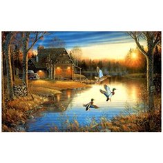 Алмазная мозаика "Охотничий домик", 40x63 см Империя Бисера