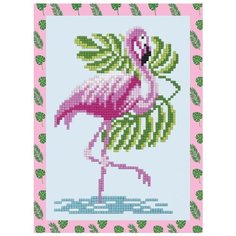 Алмазная мозаика "Фламинго", 19,5x14 см ФРЕЯ