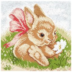 Алмазная мозаика "Кролик", 21x21 см ФРЕЯ