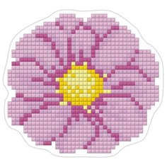 Алмазная мозаика магнит "Цветочек", 8x9 см ФРЕЯ