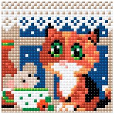 Алмазная мозаика "Чай вдвоем", 10x10 см Риолис