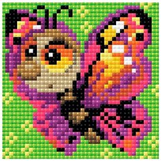 Алмазная мозаика "Бабочка", 10x10 см Риолис