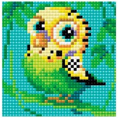 Алмазная мозаика "Попугай", 10x10 см Риолис