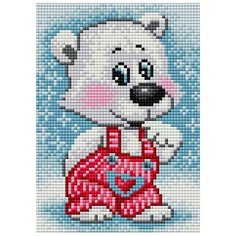 Алмазная мозаика "Медвежонок" (на магнитной основе), 13x19 см Вышиваем Бисером