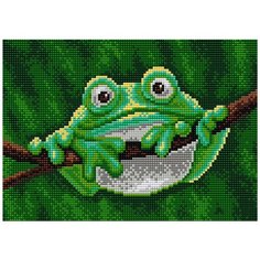 Алмазная мозаика "Лягушка" (на магнитной основе), 20x28 см Вышиваем Бисером