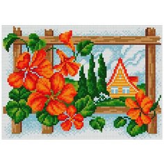 Алмазная мозаика "Сельский пейзаж" (на магнитной основе), 20x28 см Вышиваем Бисером