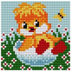 Алмазная мозаика "Я родился" (на магнитной основе), 10x10 см Вышиваем Бисером