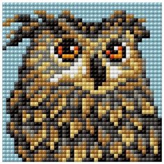 Алмазная мозаика "Филин" (на магнитной основе), 10x10 см Вышиваем Бисером