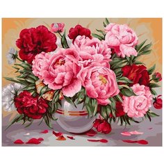Картина по номерам по дереву «Пышные пионы», 40x50 см ФРЕЯ