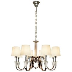 Подвесная люстра iLamp Alesti P2424-8 Nickel