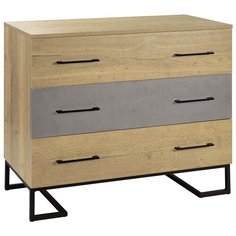 Комод с 3 ящиками Loft Дуб натур/Бетон R Home