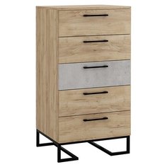 Комод с 5 ящиками Loft Дуб натур/Бетон R Home