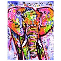 Картина по номерам "Цветной слон", 40x50 см ВанГогВоМне