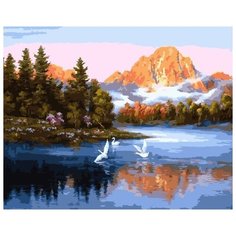 Картина по номерам "Лебеди на озере", 40x50 см ВанГогВоМне