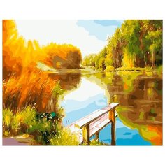 Картина по номерам "Трамплин в реку", 40x50 см ВанГогВоМне