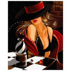 Картина по номерам "Ретро красные губы", 40x50 см ВанГогВоМне