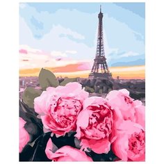 Картина по номерам "Цветы и Париж", 40x50 см ВанГогВоМне