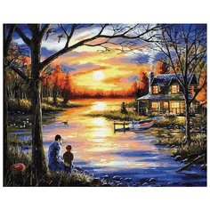 Картина по номерам "Рыбалка с отцом", 40x50 см ВанГогВоМне