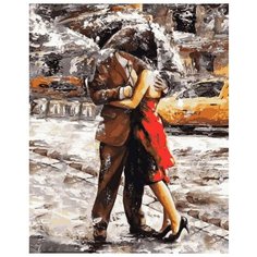 Картина по номерам "Любовь под дождем", 40x50 см ВанГогВоМне