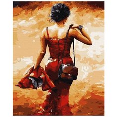 Картина по номерам "Уходящая в красном", 40x50 см ВанГогВоМне