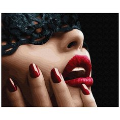 Картина по номерам «Красные губы», 40x50 см, ВанГогВоМне