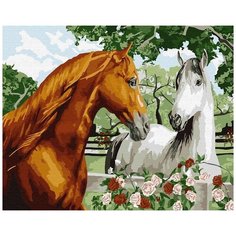Картина по номерам «Пара лошадей», 40x50 см, ВанГогВоМне