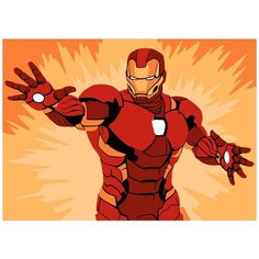 Картина по номерам «Железный человек», 30x40 см, Фрея