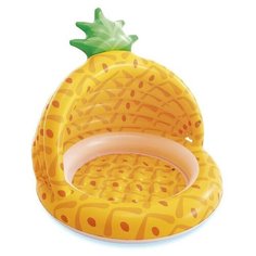 Детский бассейн с навесом "Сочный Ананас"102х94 см, надувное дно 1-3 года Intex