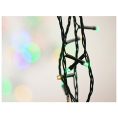 Гирлянда светодиодная ECOLA 220V IP20 Нить 8м 120Led RGBW, 8 режимов, зеленый провод с вилкой