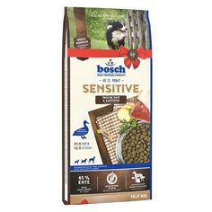 Сухой корм для собак Bosch беззерновой, при чувствительном пищеварении, утка 15 кг