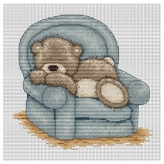 Набор для вышивания «Медвежонок Бруно», 16x15,5 см, Luca-S
