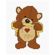 Набор для вышивания «Медведь», 7,5x10 см, Luca-S
