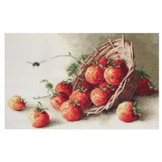 Набор для вышивания «Корзина с клубникой», 24x15 см, Luca-S
