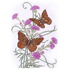 Набор для вышивания «Бабочка на репейнике», 25x36 см, Овен
