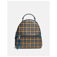 Женский кожаный рюкзак Coach Jordyn Backpack With Gingham Print