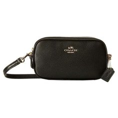 Женская кожаная сумка кросс-боди Coach Black